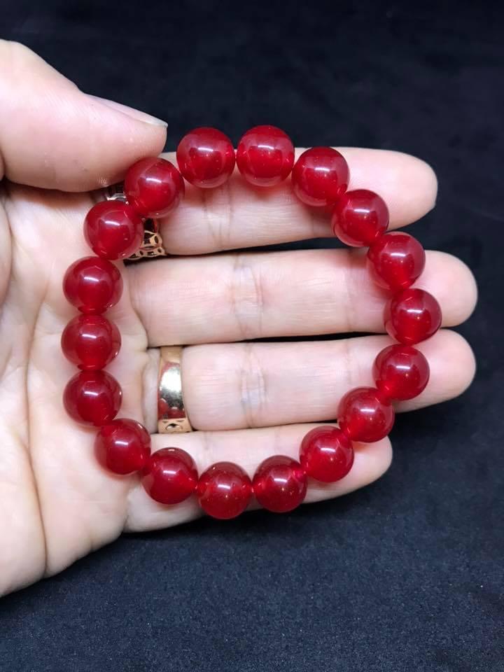 [HCM]VÒNG TAY ĐÁ HUYẾT LONG 10LY