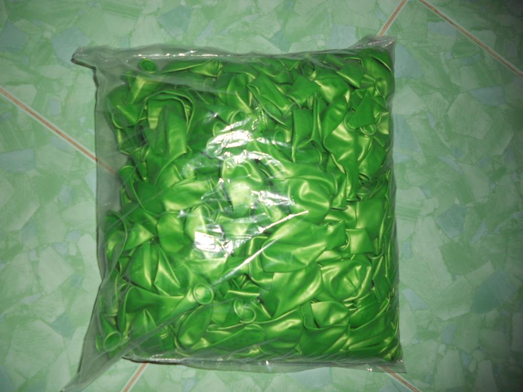 combo 100 vỏ bóng xanh lá nhũ