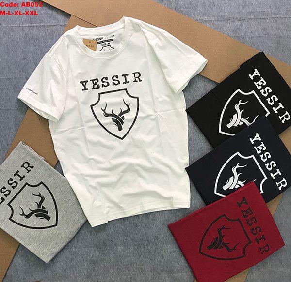ÁO THUN NAM CỔ TRÒN IN LOGO YESSIR