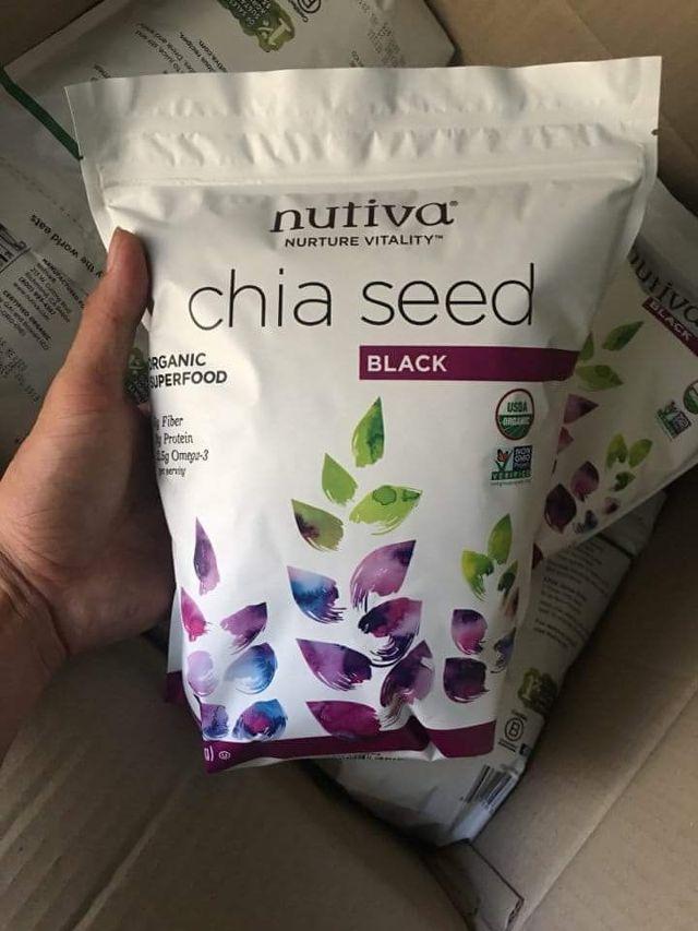 [1 GÓI] Hạt Chia Đen NUTIVA CHIA SEDDS 907g