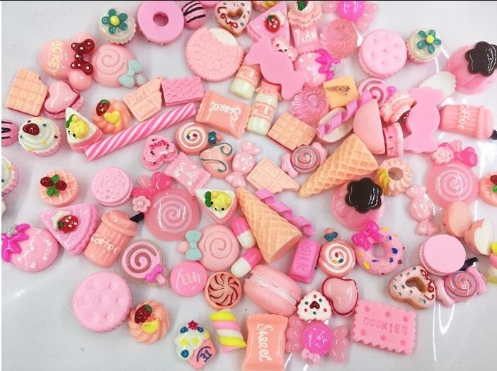 [HCM]Combo 50 charm slime ngẫu nhiên màu hồng