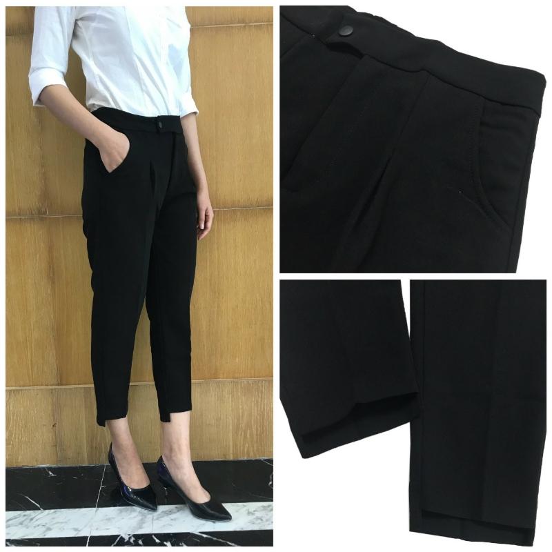 Quần Baggy Gấu Lệch màu Đen
