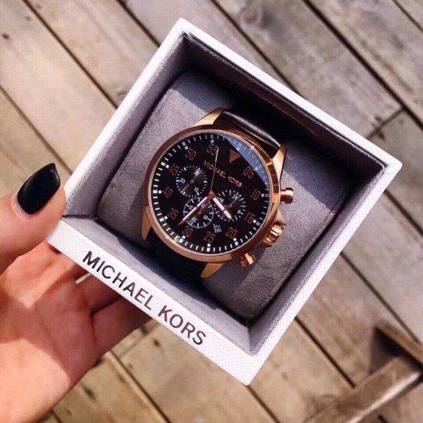 Đồng hồ nam dây da Michael Kors MK8535 (màu đen)