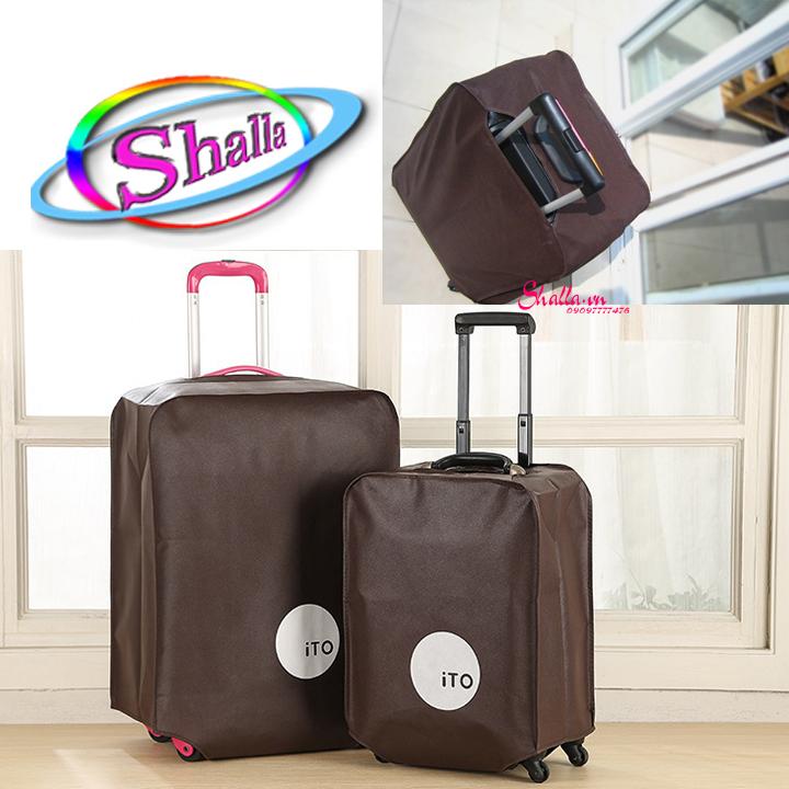 Vải Bọc trùm Vali Size 24 inch (nâu, hồng)