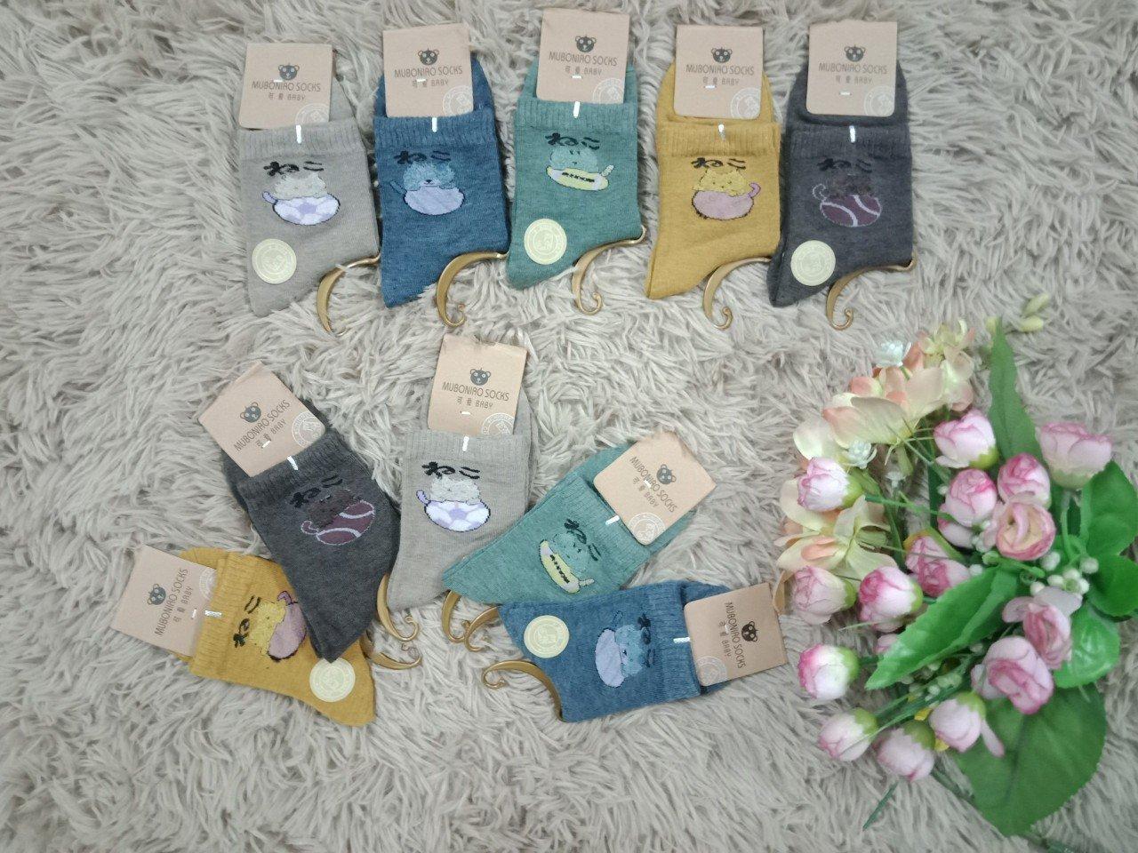 Set 5 đôi Tất trẻ em cổ cao cho bé trai, bé gái cao cấp