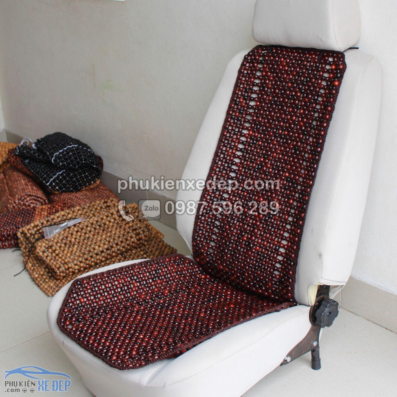 Lót ghế ô tô hạt gỗ Trắc