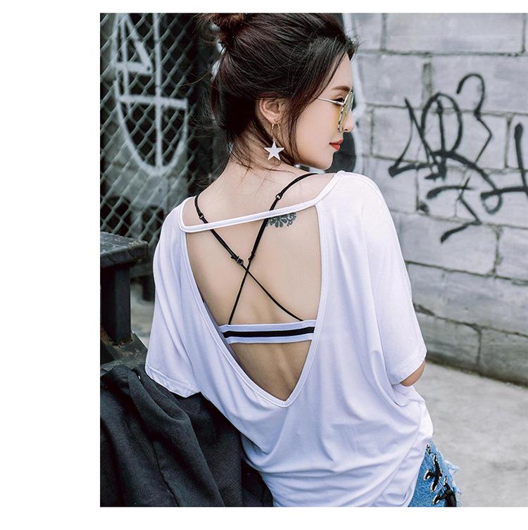 Áo thun nữ hở lưng siêu hot form rộng mát mẻ