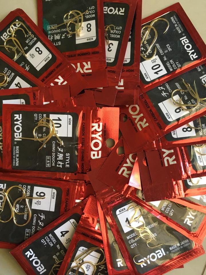 Combo 4 gói lưỡi câu nhật RYOBI ( đồ câu cá Giang Nam ) big sale