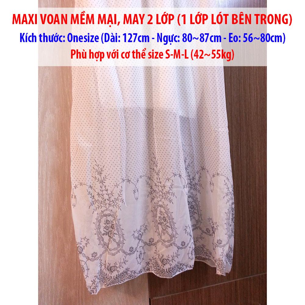 [HCM]Váy đầm maxi voan dạo chơi đi biển - Mã 06