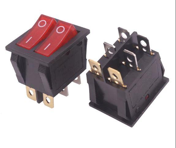 Công tắc bập bênh đôi 20a-có đèn kcd6