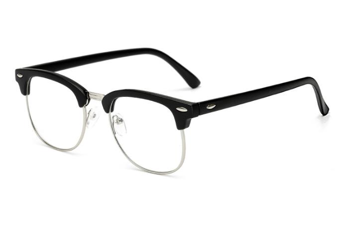 [HCM]Kính Mát Giả Cận Nữa Gọng nam nữ HDT (Trắng)