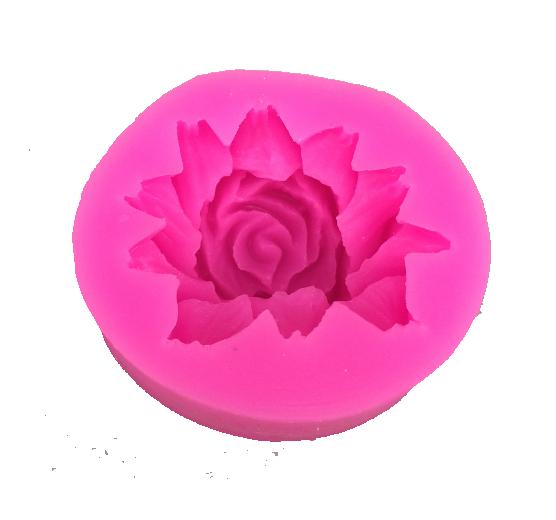 Khuôn rau câu silicon 3D hoa hồng nở