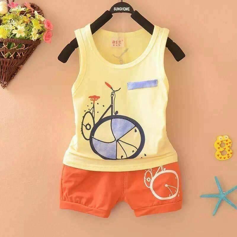 bộ xe đạp cotton sát nách  cho bé trai bé gái