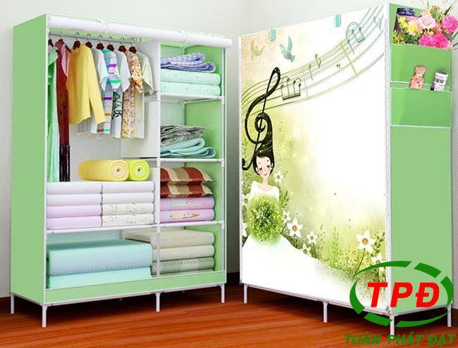 Tủ Vải 3D 2 Buồng 6 Ngăn Mẫu Mới Nhất