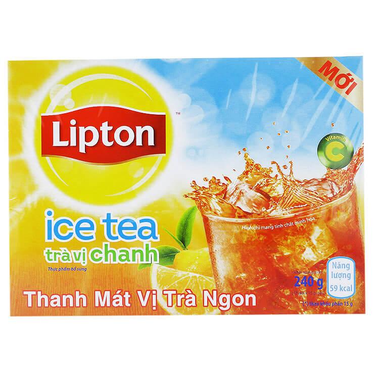 COMBO 3 HOP Trà Lipton Ice Tea Hương Chanh (14g x 16 gói)