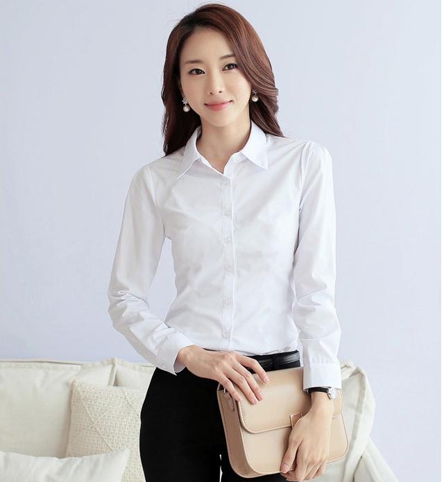 Combo 2 sơ mi (Nữ Xanh Nhạt + Nữ Trắng) thanh lịch