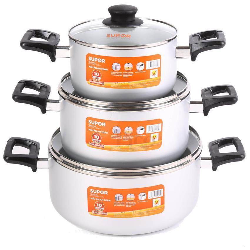 Bộ nồi canh oxy hóa mềm Supor H06011-T2