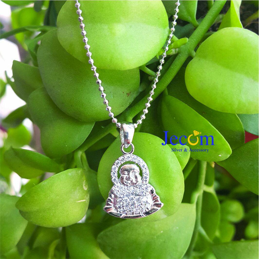 Dây chuyền nữ mặt Phật Di Lặc đính đá Jecom Silver DC366 (Bạc)