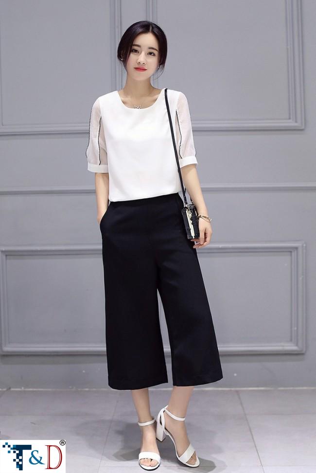 [HCM]QUẦN LỬNG ỐNG RỘNG CULOTTES NỮ ĐEN THỜI TRANG