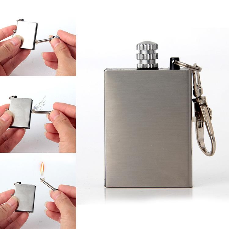 Zippo - Bật lửa,Hột quẹt bằng diêm xăng, có móc khóa thiện lợi