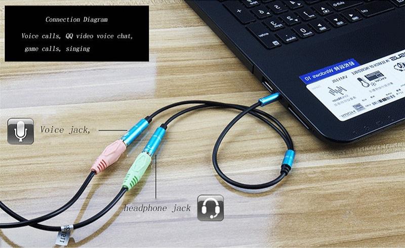 Jack chia Audio 3.5 ra Mic và Loa