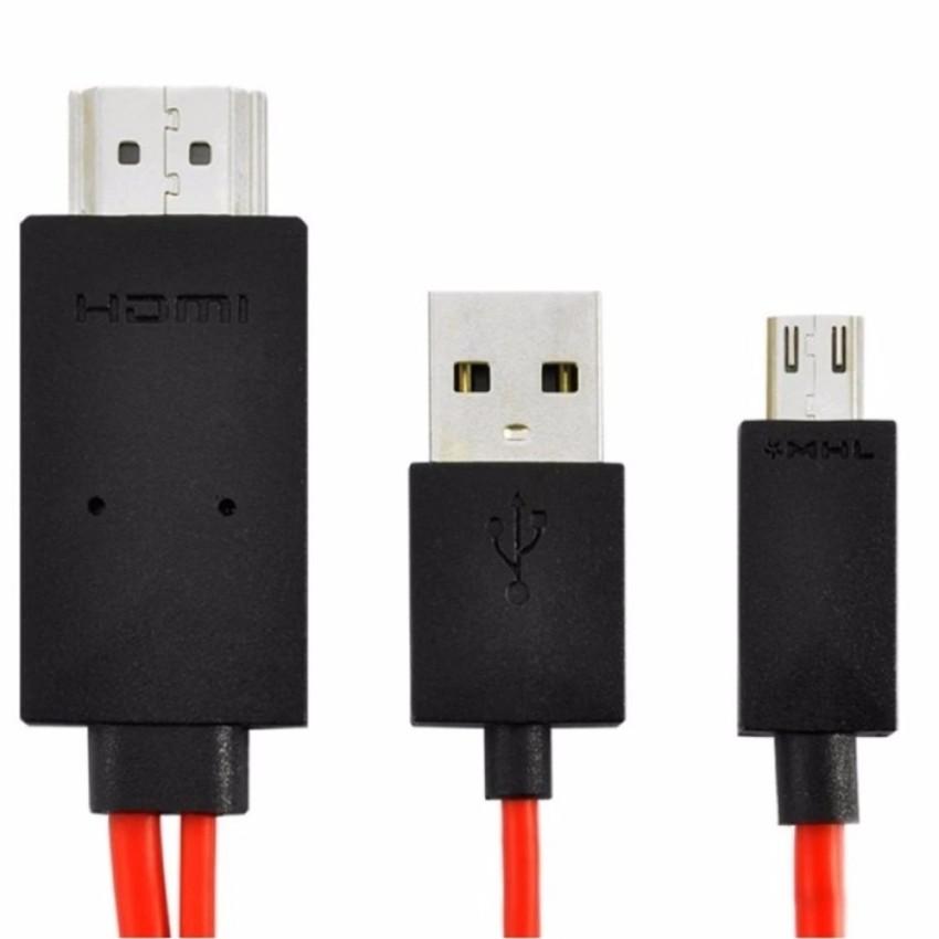 Bộ Cáp HDMI Micro USB chuẩn MHL - (Đỏ)