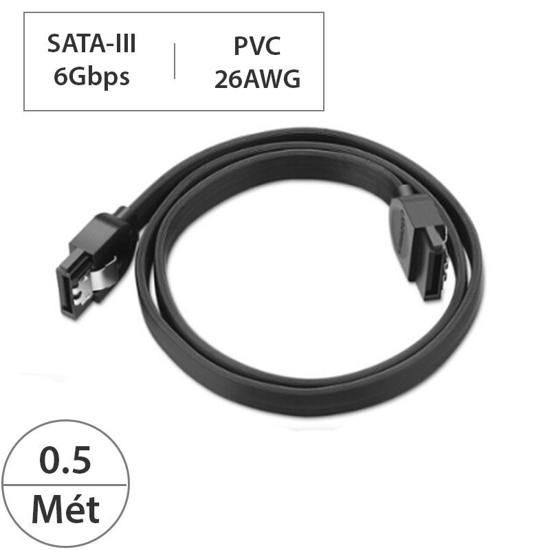 Cáp dữ liệu sata 3.0 6gbps dẹt mỏng đầu gài ngạnh sắt 50cm ugreen 30796 và 30797
