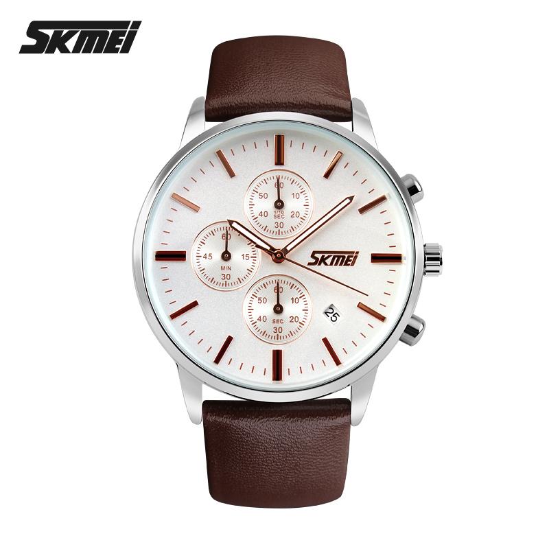 Đồng hồ nam dây da Skmei 9103CL