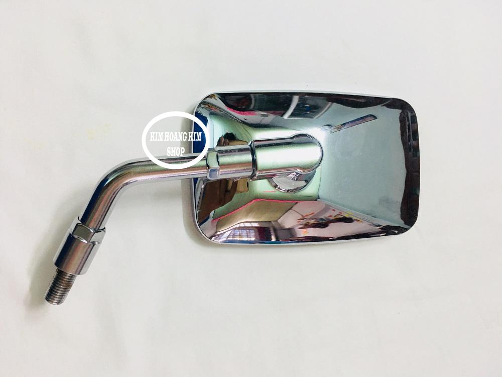 Kính trái Vuông xi Inox dành cho mọi loại xe máy Kim hoàng kim