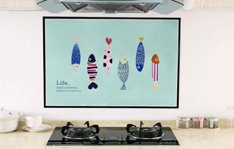 Combo 2 Miếng Giấy Dán Bếp Hoạt Hình Cao Cấp