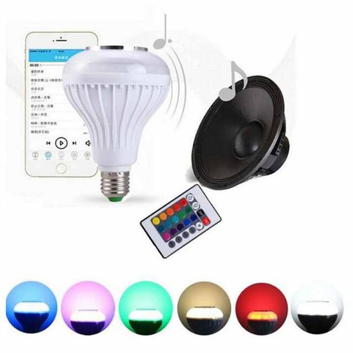 Loa bluetooth kiêm bóng đèn LED đổi màu