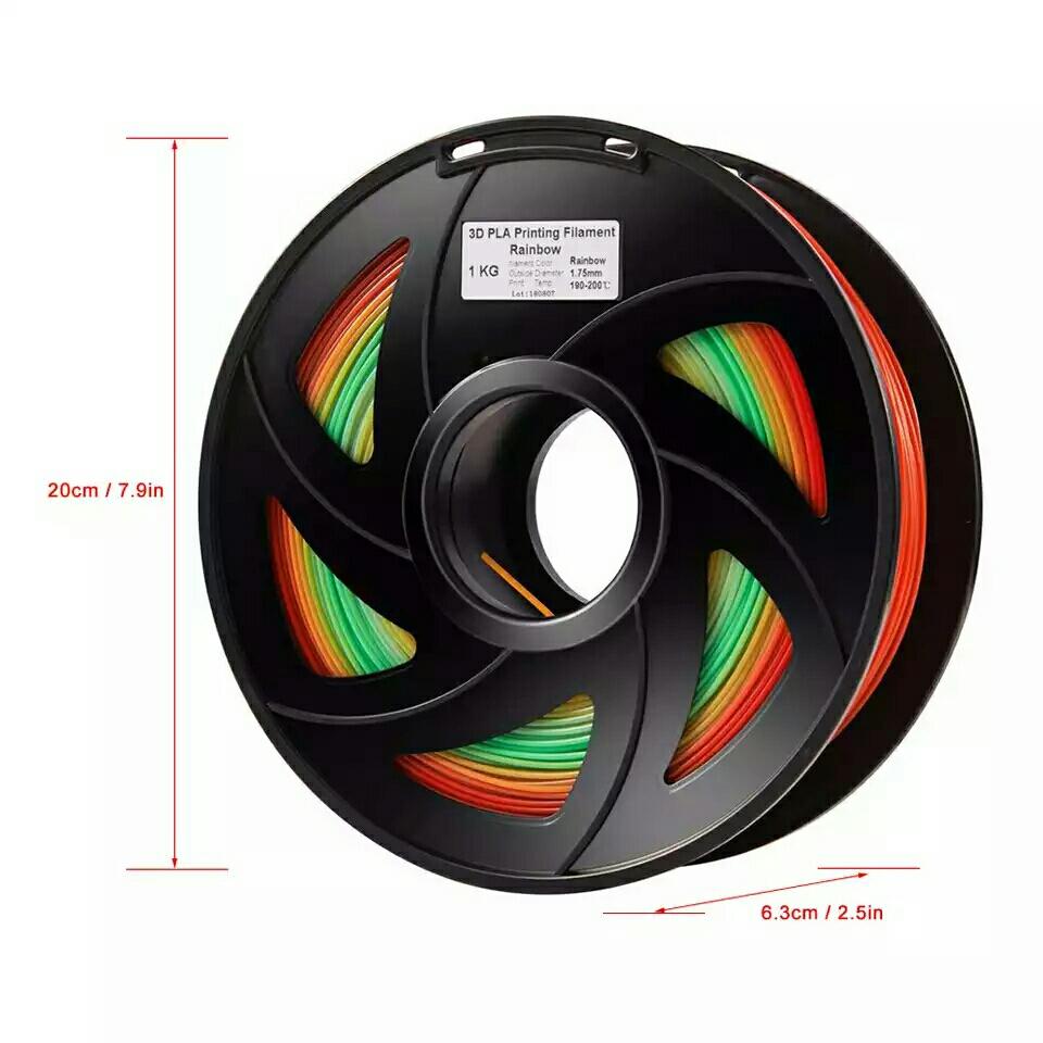 Nhựa in 3D HUTI PLA Rainbow - PLA Silk Rainbow ( cuộn 1kg )