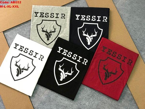 ÁO THUN NAM CỔ TRÒN IN LOGO YESSIR