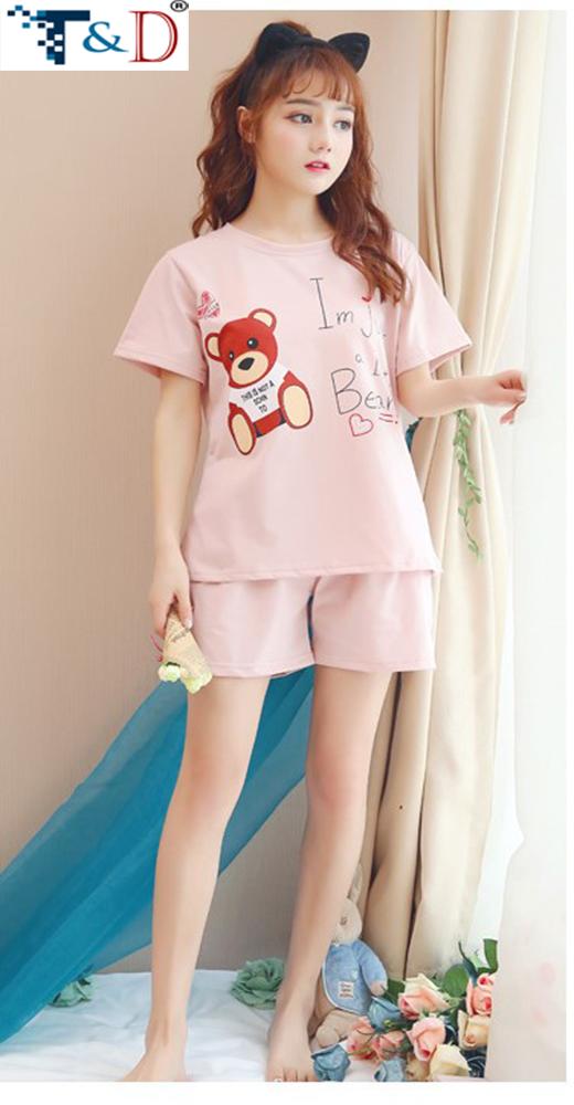 [HCM]ĐỒ BỘ ĐỒ NGỦ MẶC NHÀ - ĐI CHƠI BEAR HỒNG B07