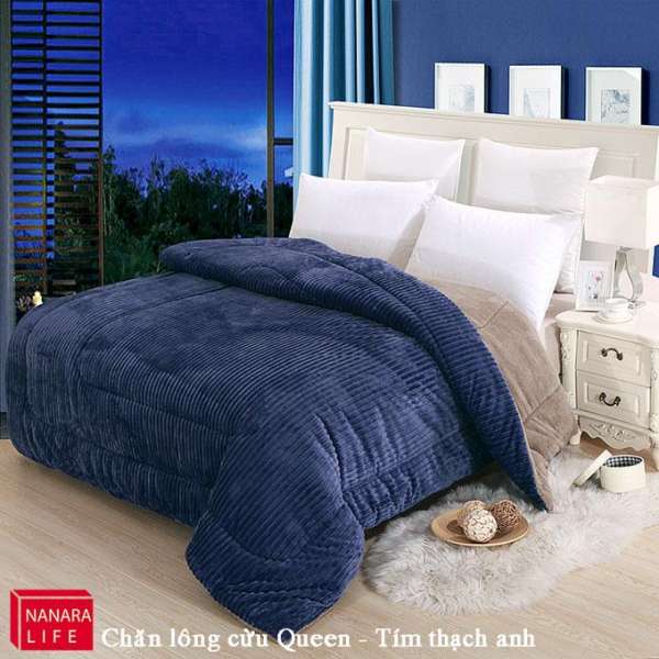 Chăn lông cừu Queen - Nanara Life Nhật Bản 200x230cm (Tím thạch anh)