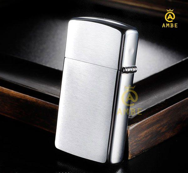 Zippo Brushed Chrome Slim bạc xước 1600