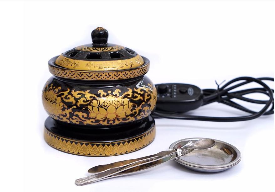 Electric burner-incense burner, essential oil with timer size