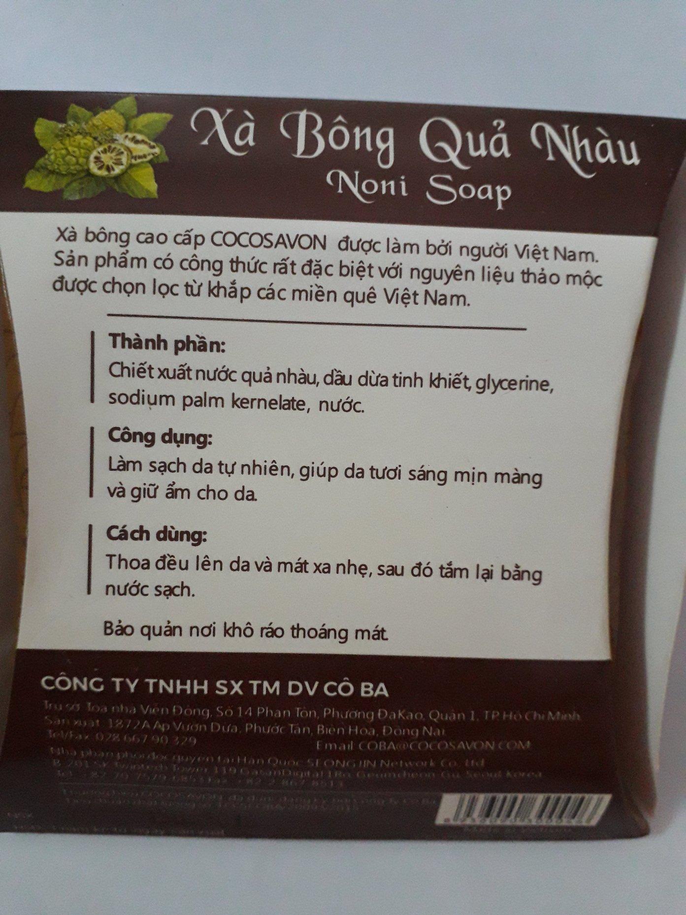 Xà bông nhàu Cocosavon 100gr Noni soap