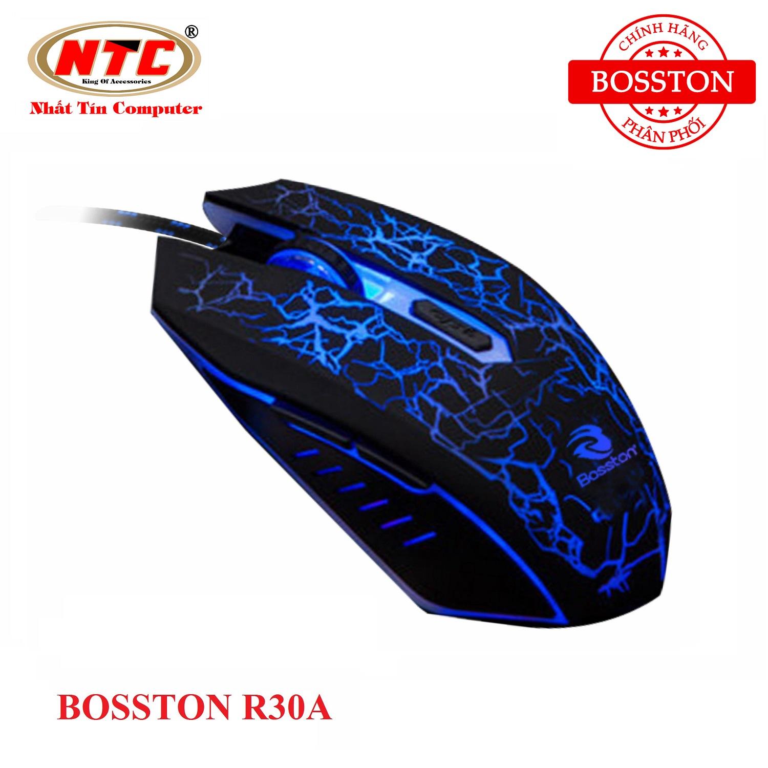 Chuột 6D chuyên game Bosston R30A led đa màu - Hãng phân phối chính thức