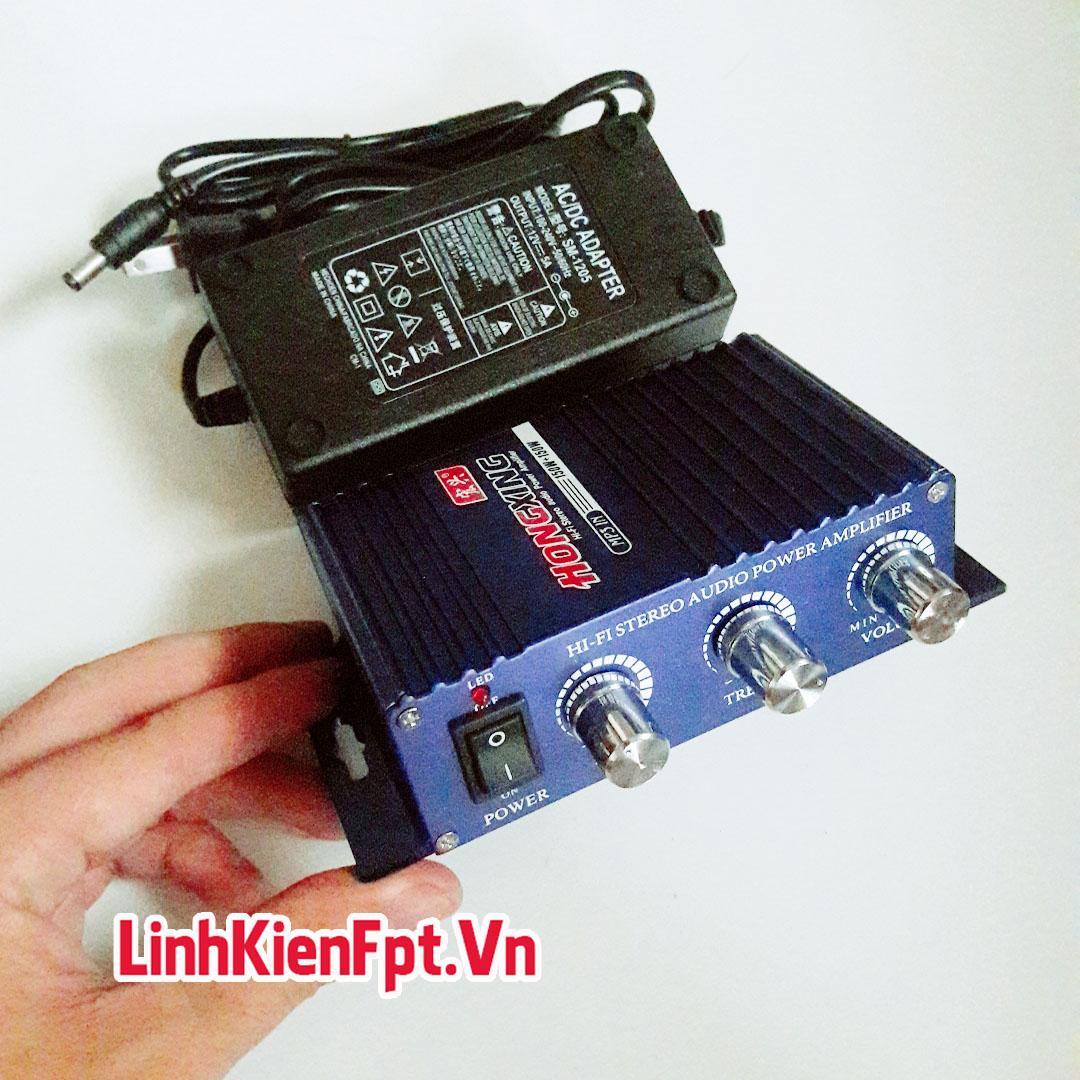 Âm Ly Mini 150W 825i + Nguồn Adapter 12v-5A