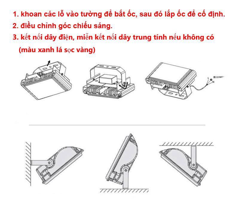 COMBO 3 ĐÈN LED CHUYÊN DỤNG CÔNG SUẤT 100W