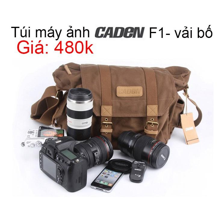 [HCM]Túi máy ảnh Caden F1 vải bố thời trang cổ điển