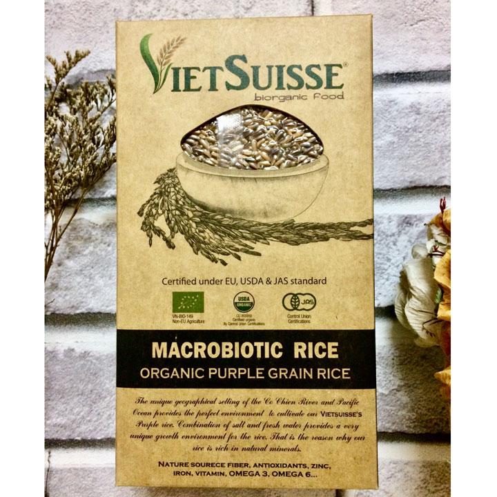 Gạo Tím Hữu Cơ VietSuisse 1kg