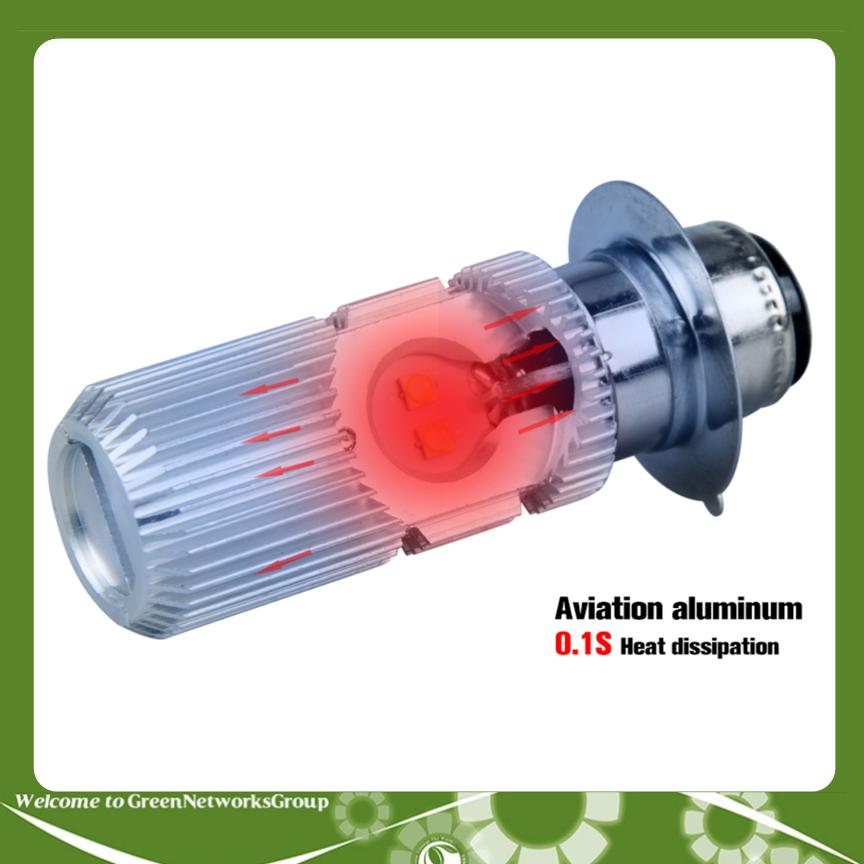 Đèn pha led M5 2 chân 4 tim dành cho xe máy GreenNetworks (trắng)