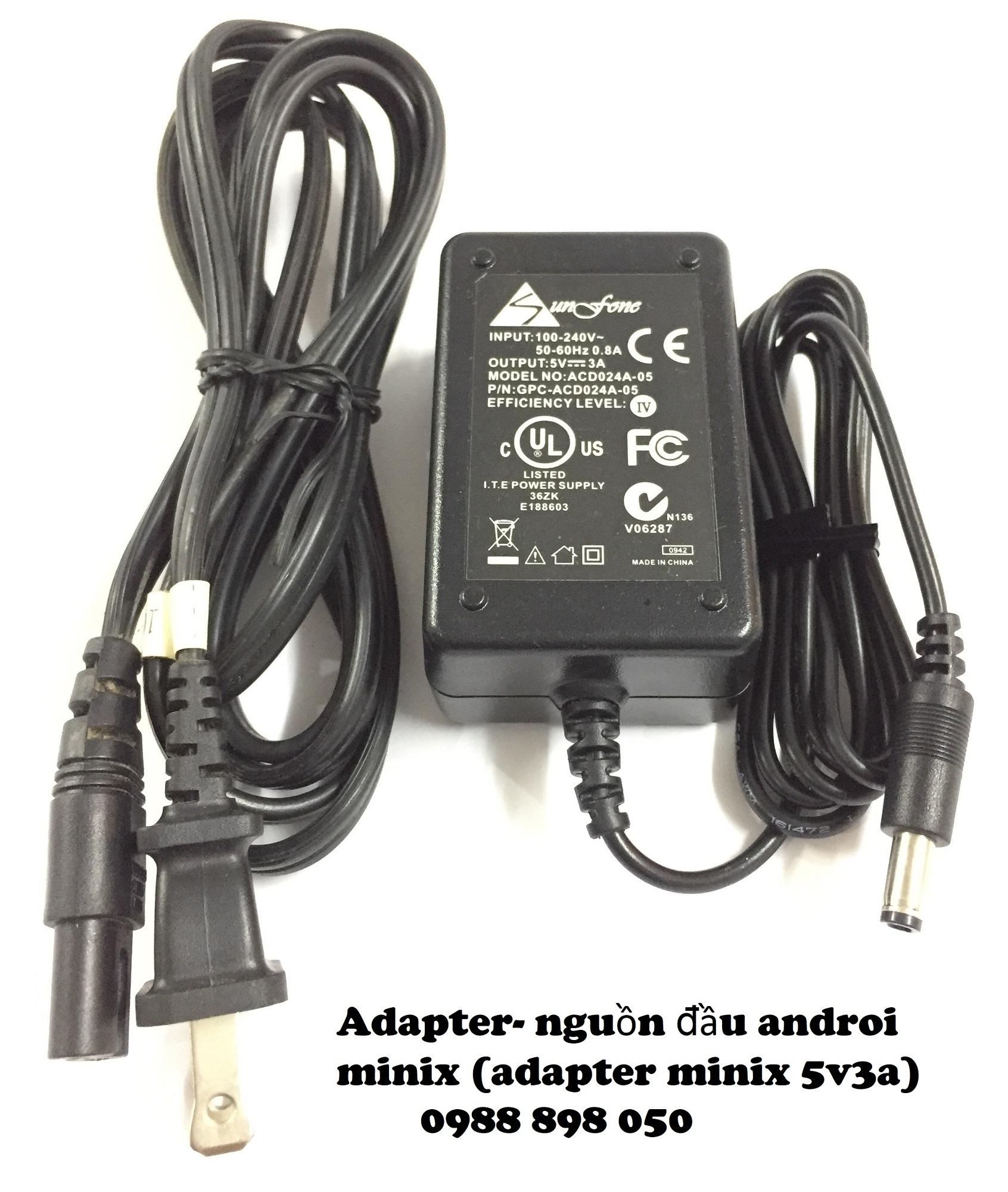 Adapter- Nguồn 5v3a Đầu Androi Minix-loại tốt