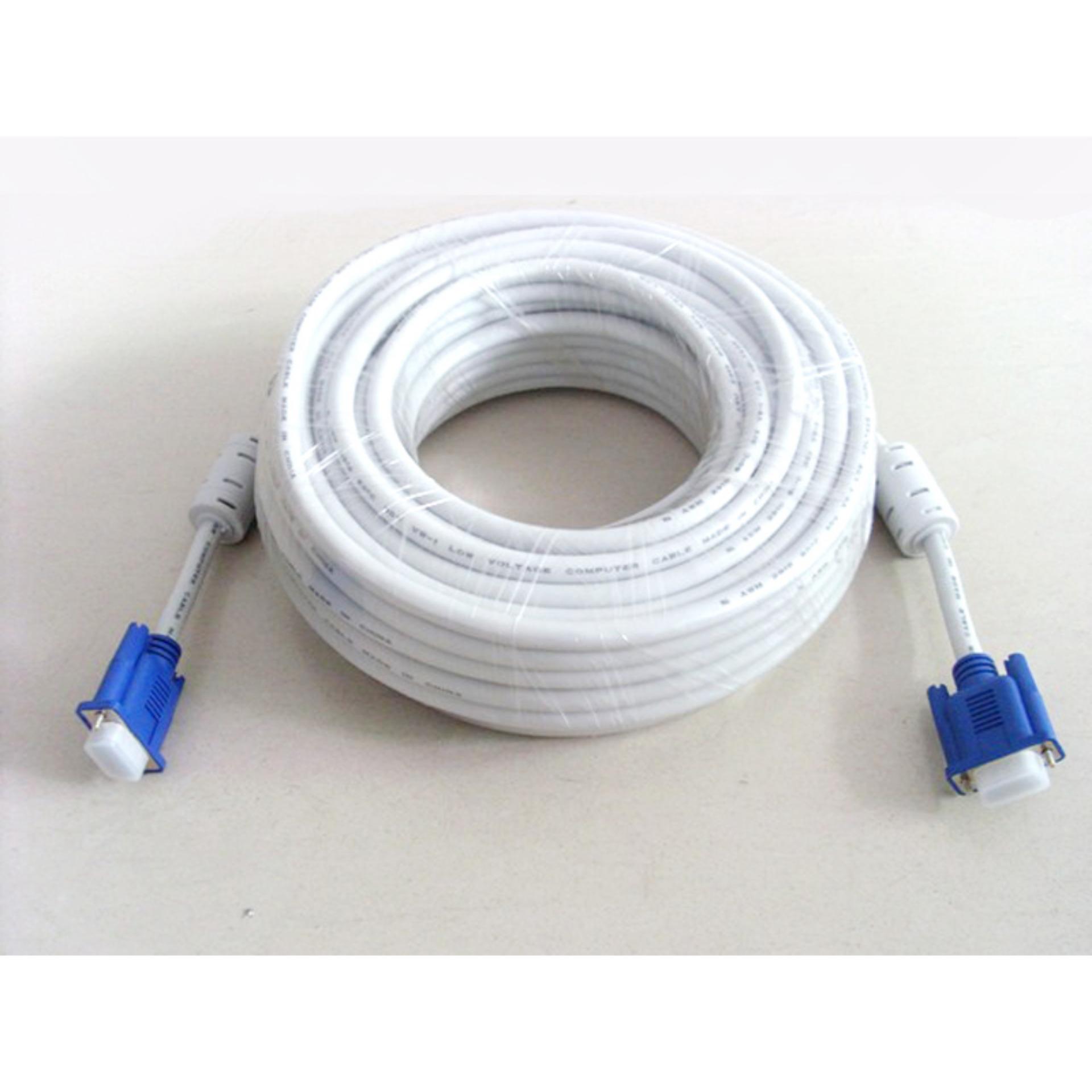 Dây Cáp 2 Đầu VGA Chống Nhiễu 15M  MÀU TRẮNG