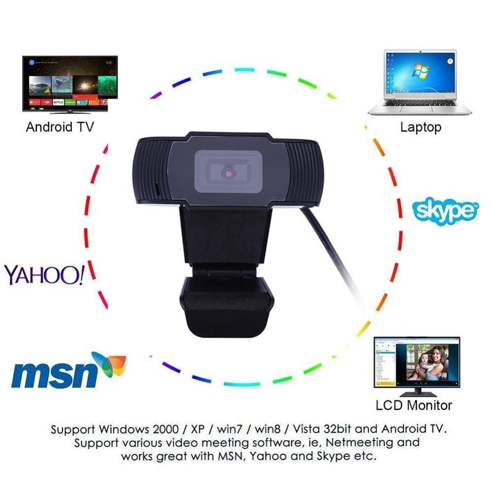 Usb Webcam A870 Plug and Play Web Camera with Microphone for Video Calling and Recording for PC Desktop Laptop Mac