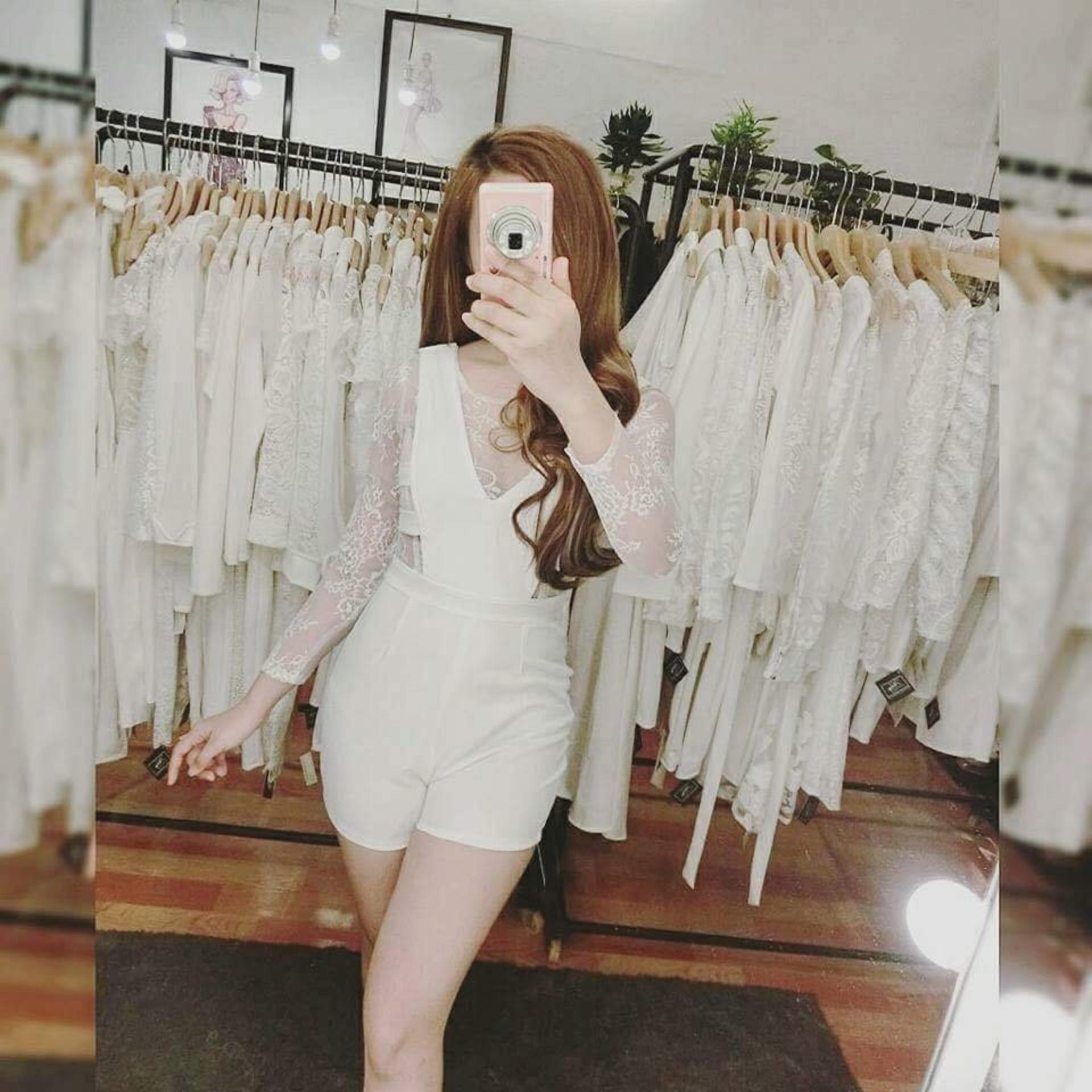 Jump ngắn tay dài ren mi