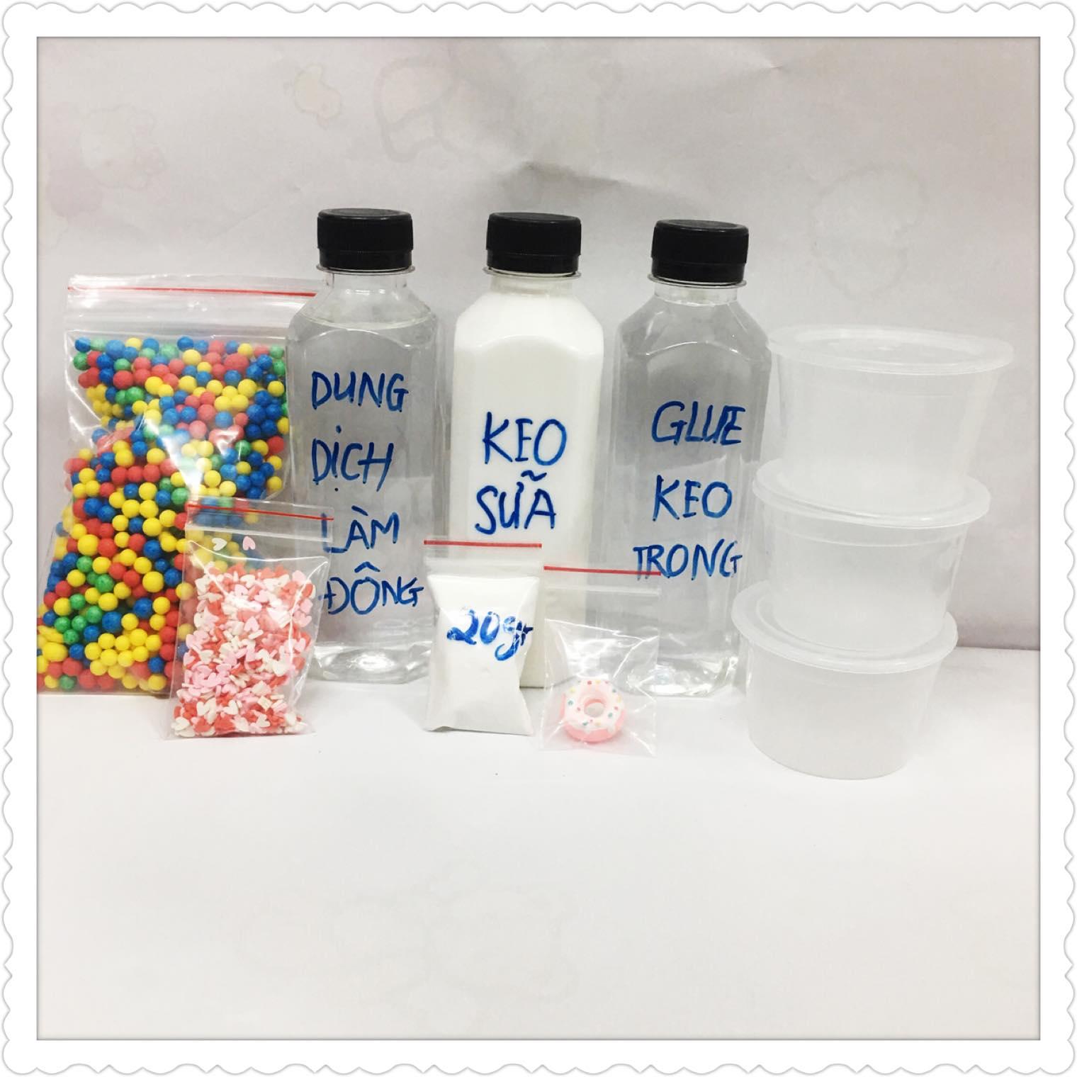 Bộ kít Làm Slime Số 2- Bộ đầy đủ như hình