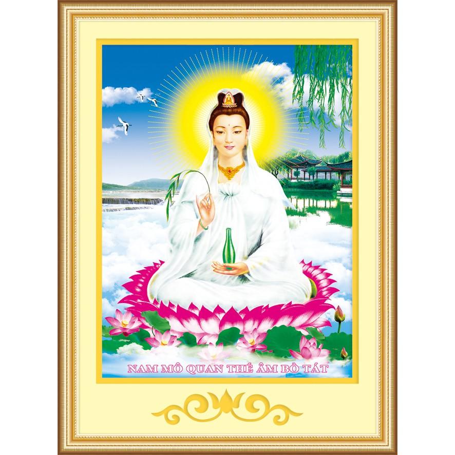 Tranh thêu phật bà Quan Thế Âm Bồ Tát 3D Ailuo AL53461